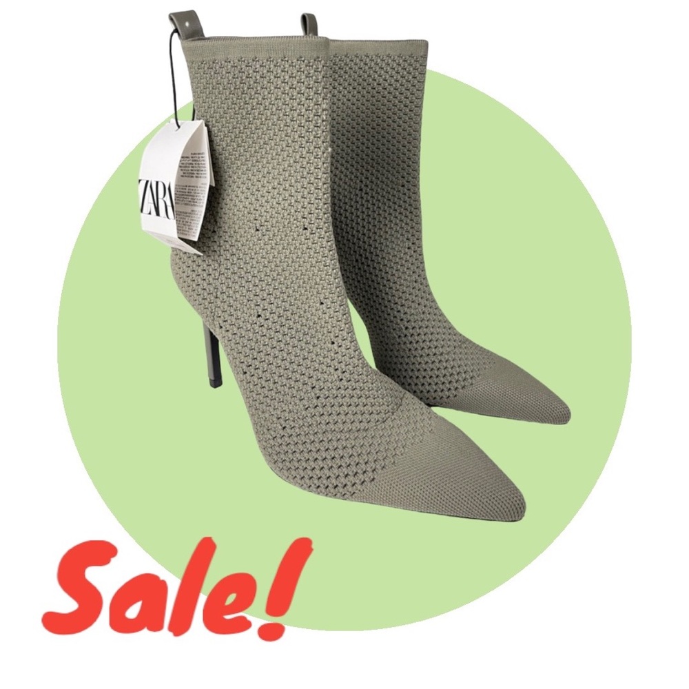 Zara Knit Ankle boots Size 38